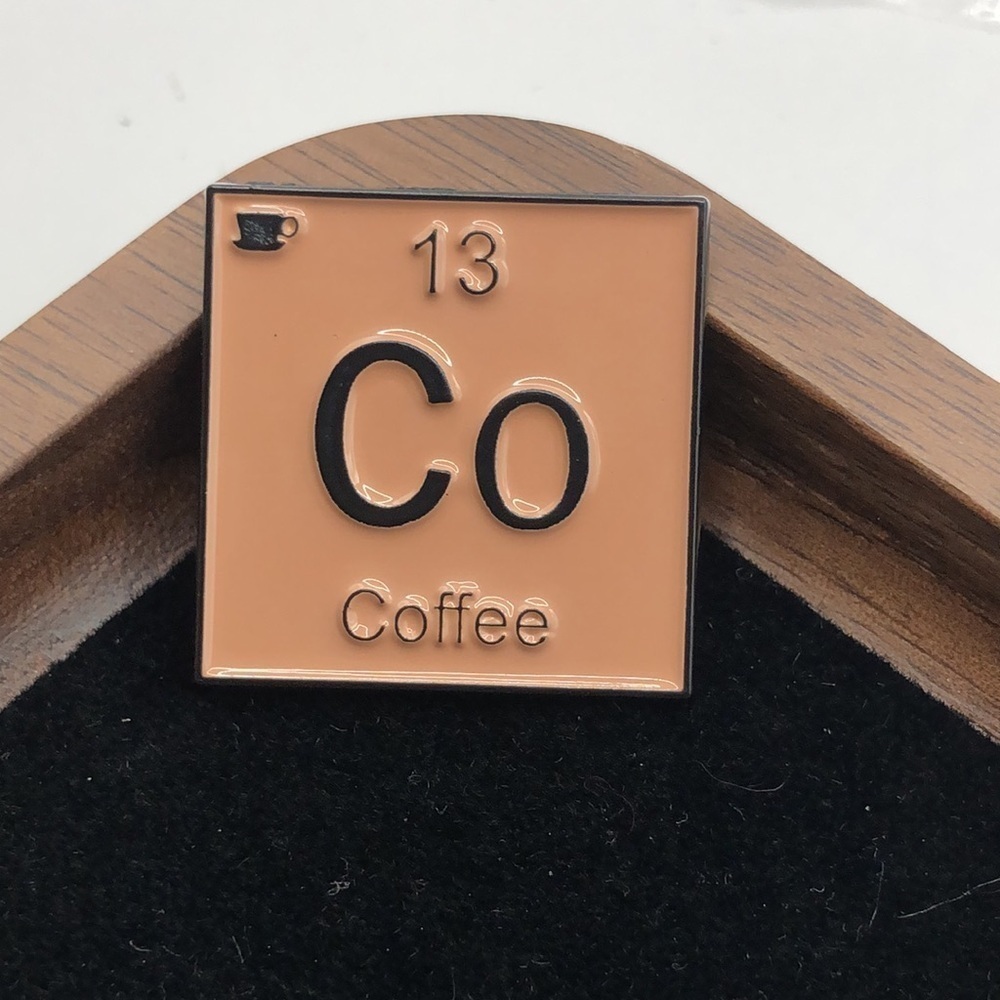3/$25 Funny Periodic Table “Coffee Co 13” Tan Color Unisex Pin Chemistry - Picture 4 of 5